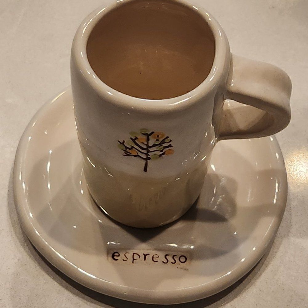 Starbucks ceramic espresso cup and saucer. 2009